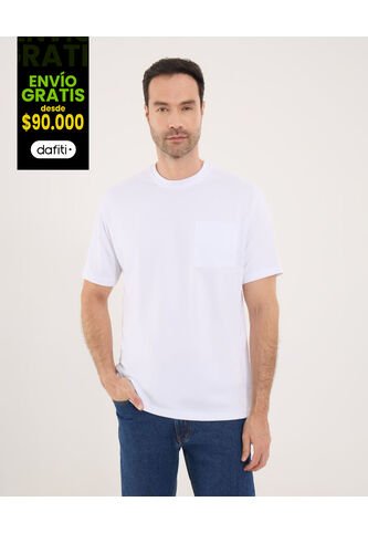 Camiseta Para Hombre Manga Corta Color Blanco Marca Ostu #60091186 Ostu