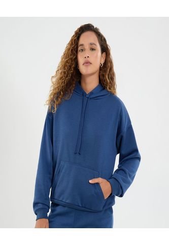 Buzo Para Mujer Hoodie Color Azul Marca Ostu #40060458 Ostu
