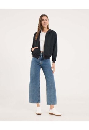 Buzo Para Mujer Zipper Color Negro Marca Ostu #40060478