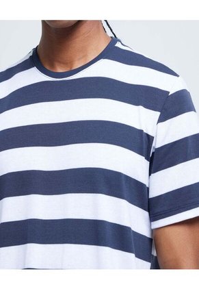 Camiseta Para Hombre Manga Corta Color Azul Oscuro Marca Ostu #60091173