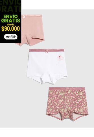 Ropa Interior Infantil Niña Boxer Color Rosa Marca Ostu #90180090 Ostu