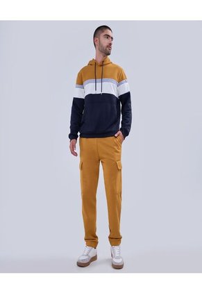 Buzo Para Hombre Hoodie Color Mostaza Marca Ostu #60060397