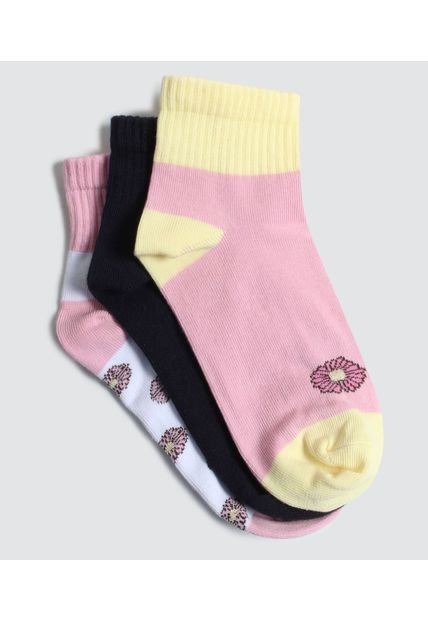 Medias Infantil Niña Tobillera Color Negro Marca Ostu #90980105