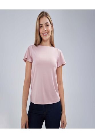 Camiseta Para Mujer Manga Corta Color Naranja Marca Ostu #40092118 Ostu