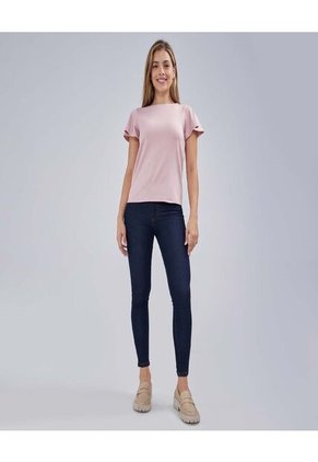 Camiseta Para Mujer Manga Corta Color Naranja Marca Ostu #40092118