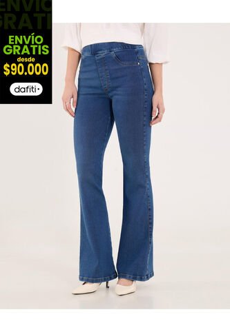 Jean Para Mujer Jeggings Flare Color Azul Marca Ostu #40160614 Ostu