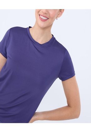 Camiseta Para Mujer Manga Corta Cuello Redondo Color Morado Marca Ostu #40092381