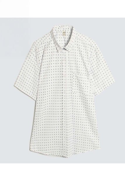 Camisa Para Hombre Manga Corta Con Bolsillo Color Blanco Marca Ostu #60010748