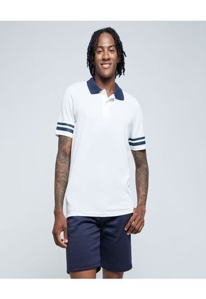 Polo Para Hombre Cuello Tejido Sin Bolsillo Color Crema Marca Ostu #60110670