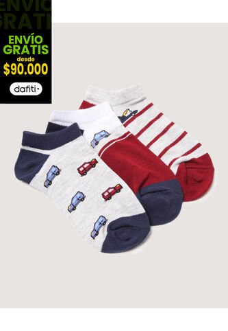 Medias Infantil Niño Invisible Color Rojo Marca Ostu #80980164 Ostu