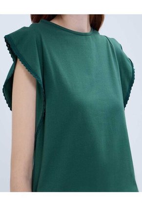 Camiseta Para Mujer Manga Corta Color Verde  Marca Ostu #40092037