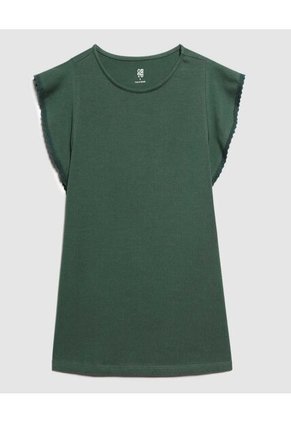 Camiseta Para Mujer Manga Corta Color Verde  Marca Ostu #40092037