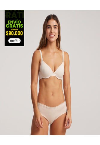 Brasier Para Mujer Media Copa Color Rosado  Marca Ostu #40830007 Ostu