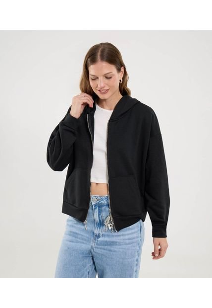 Buzo Para Mujer Zipper Color Negro Marca Ostu #40060478