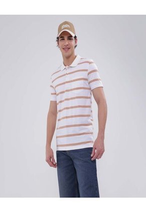 Polo Para Hombre Cuello Tejido Con Bolsillo Color Blanco Marca Ostu #60110644