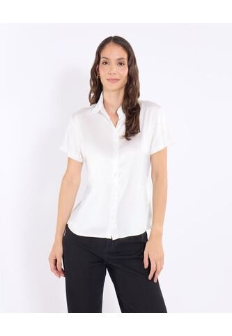 Camisa  Para Mujer Manga Corta Color Crudo Marca Ostu #40010372 Ostu