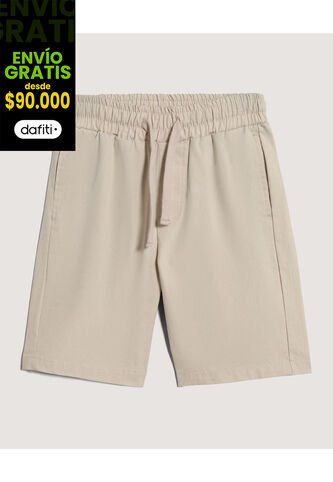 Bermuda Infantil Niño Regular Corto Color Beige Marca Ostu #80100058 Ostu