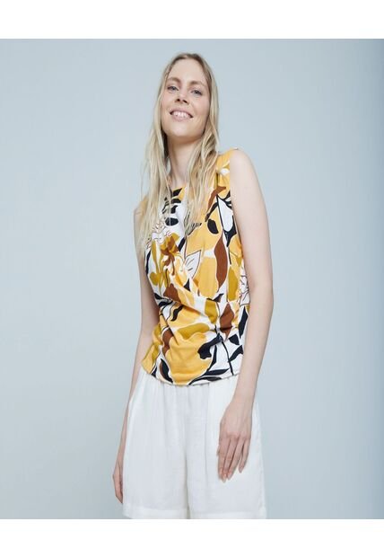 Camiseta Para Mujer Manga Sisa Color Naranja Marca Ostu #40091917