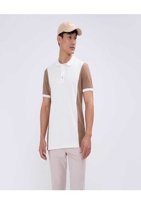 Polo Para Hombre Cuello Tejido Sin Bolsillo Color Crema Marca Ostu #60110706