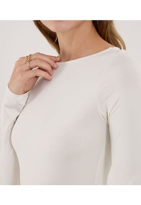 Body Para Mujer Manga Larga Color Crema Marca Ostu #40200199