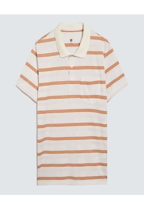 Polo Para Hombre Cuello Tejido Con Bolsillo Color Blanco Marca Ostu #60110644