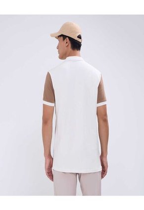 Polo Para Hombre Cuello Tejido Sin Bolsillo Color Crema Marca Ostu #60110706