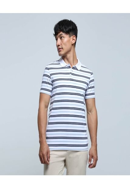 Polo Para Hombre Cuello Tejido Con Bolsillo Color Blanco Marca Ostu #60110538