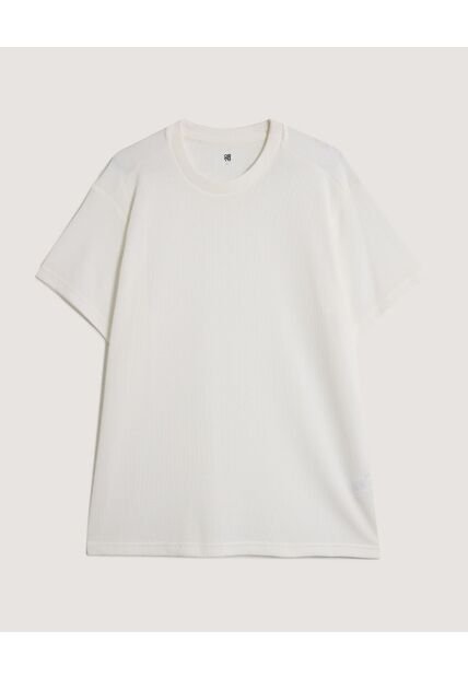 Camiseta  Para Hombre Manga Corta Cuello Redondo Color Crema Marca Ostu #60091909