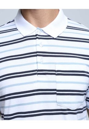 Polo Para Hombre Cuello Tejido Con Bolsillo Color Blanco Marca Ostu #60110538