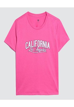 Camiseta Para Mujer Manga Corta Color Rosado Marca Ostu #40092050