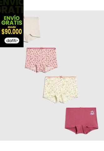 Ropa Interior Infantil Niña Boxer Color Rosa Marca Ostu #90180094 Ostu