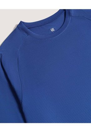 Camiseta  Para Hombre Manga Corta Cuello Redondo Color Azul Marca Ostu #60091937