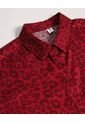 Camisa  Para Mujer Manga Corta Color Vino Marca Ostu #40010358 de Ostu
