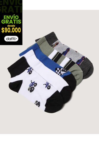 Medias Infantil Niño Tobillera Color Negro Marca Ostu #80980155 Ostu