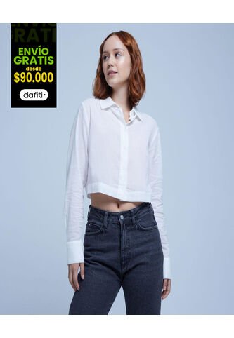 Camisa Para Mujer Manga Larga Color Blanco Marca Ostu #40010172 Ostu