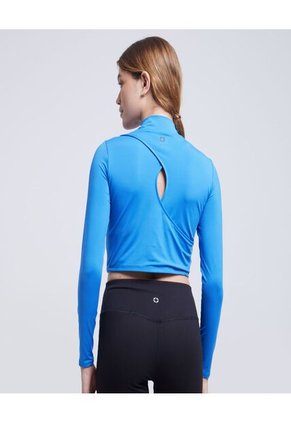 Camiseta Para Mujer Manga Larga Color Azul  Marca Ostu #40092094