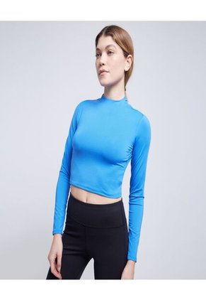 Camiseta Para Mujer Manga Larga Color Azul  Marca Ostu #40092094