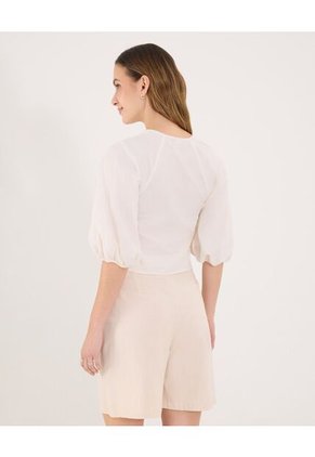 Blusa Para Mujer Manga 3/4 Color Beige Marca Ostu #40121214