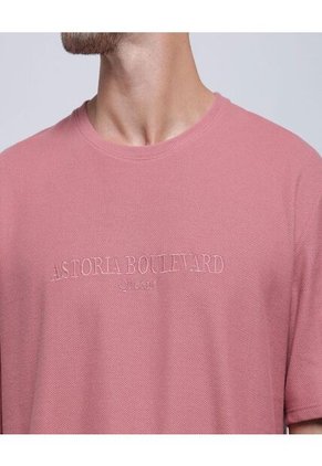 Camiseta Para Hombre Manga Corta Color Terracota Marca Ostu #60091343