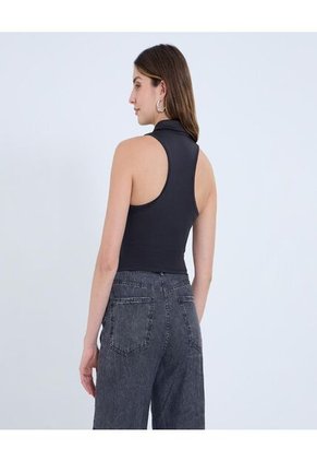 Polo Para Mujer Manga Sisa Color Negro Marca Ostu #40110168