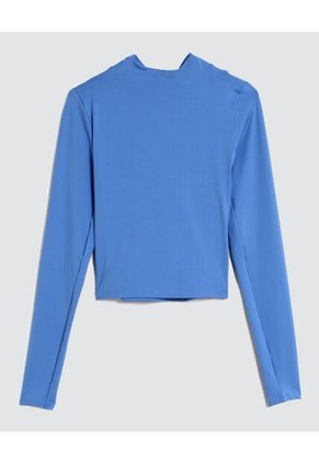 Camiseta Para Mujer Manga Larga Color Azul  Marca Ostu #40092094