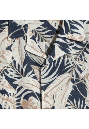 Camisa Para Hombre Manga Corta Sin Bolsillo Color Beige Marca Ostu #60010758