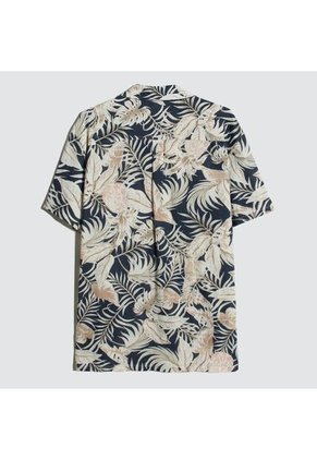 Camisa Para Hombre Manga Corta Sin Bolsillo Color Beige Marca Ostu #60010758