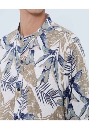 Camisa Para Hombre Manga Larga Sin Bolsillo Color Azul  Marca Ostu #60010611