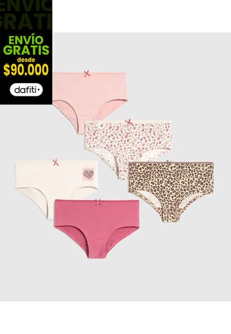 Ropa Interior Infantil Niña Panty Color Rosa Marca Ostu #90180097 Ostu