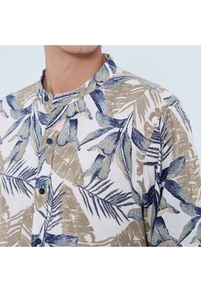 Camisa Para Hombre Manga Larga Sin Bolsillo Color Azul  Marca Ostu #60010611