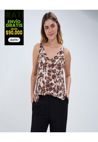 Blusa Para Mujer Manga Sisa Color Crema Marca Ostu #40120938 Ostu