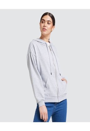 Buzo Para Mujer Zipper Color Gris  Marca Ostu #40060237