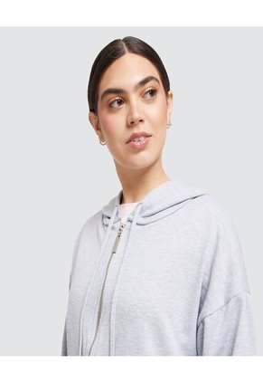 Buzo Para Mujer Zipper Color Gris  Marca Ostu #40060237