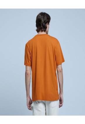 Camiseta Para Hombre Manga Corta Color Naranja Marca Ostu #60091159